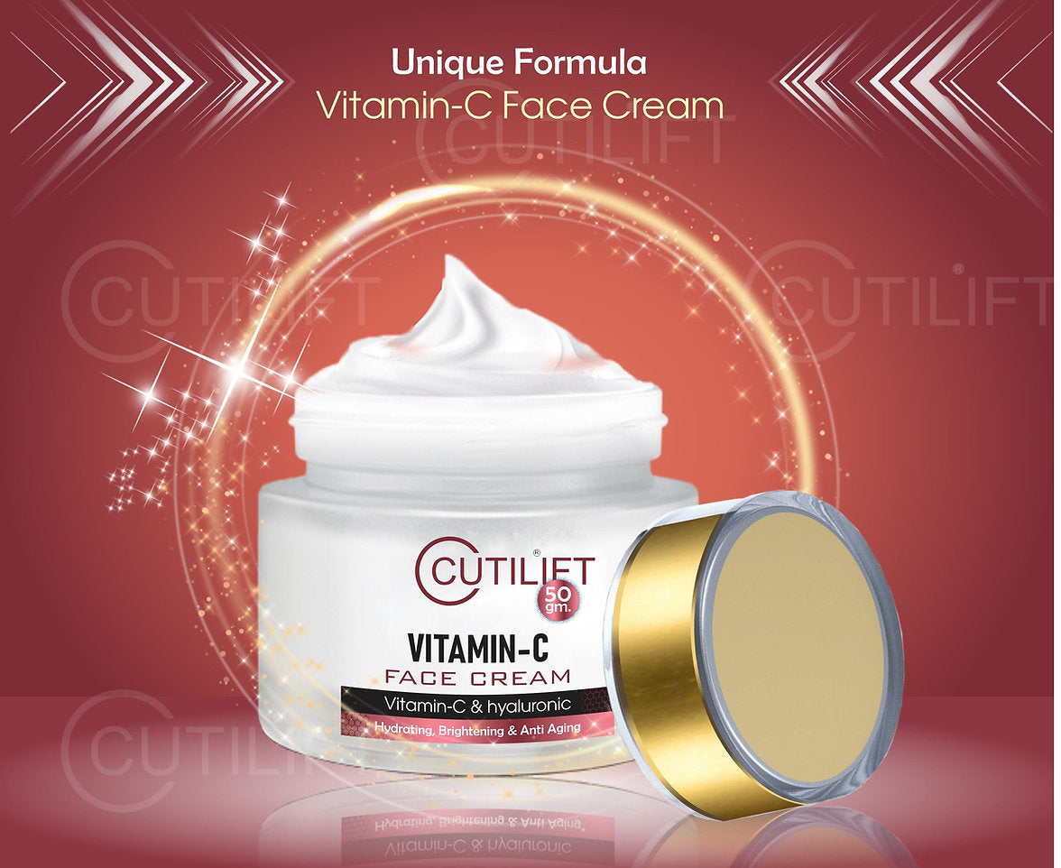 Cosderma Vitamin-C Face Cream | Brightening & Anti-Aging with Hyaluronic Acid