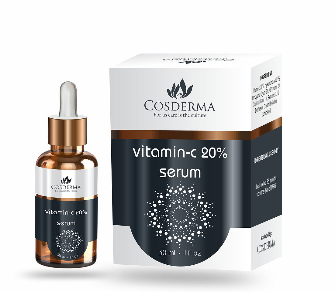 Cosderma Vitamin C 20% Serum - Brighten & Hydrate Skin | Professional Serum