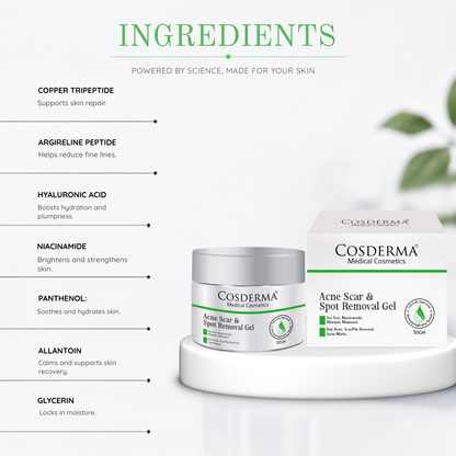 Cosderma Acne Scar & Spot Removal Gel | Advanced Peptides for Youthful Skin