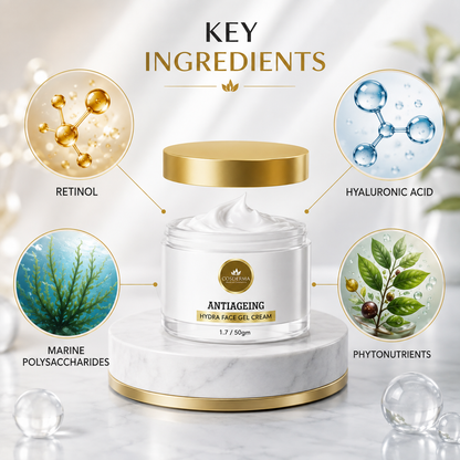 Cosderma Antiaging Hydra Face Cream - for Deep Hydration, Wrinkle Reduction, and Improved Skin Firmness