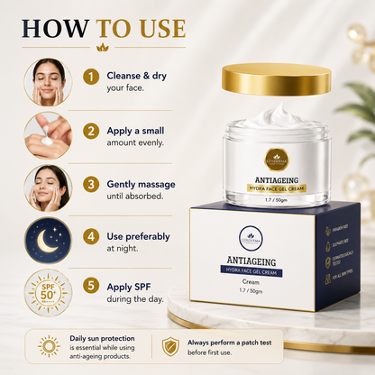 Cosderma Antiaging Hydra Face Cream - for Deep Hydration, Wrinkle Reduction, and Improved Skin Firmness