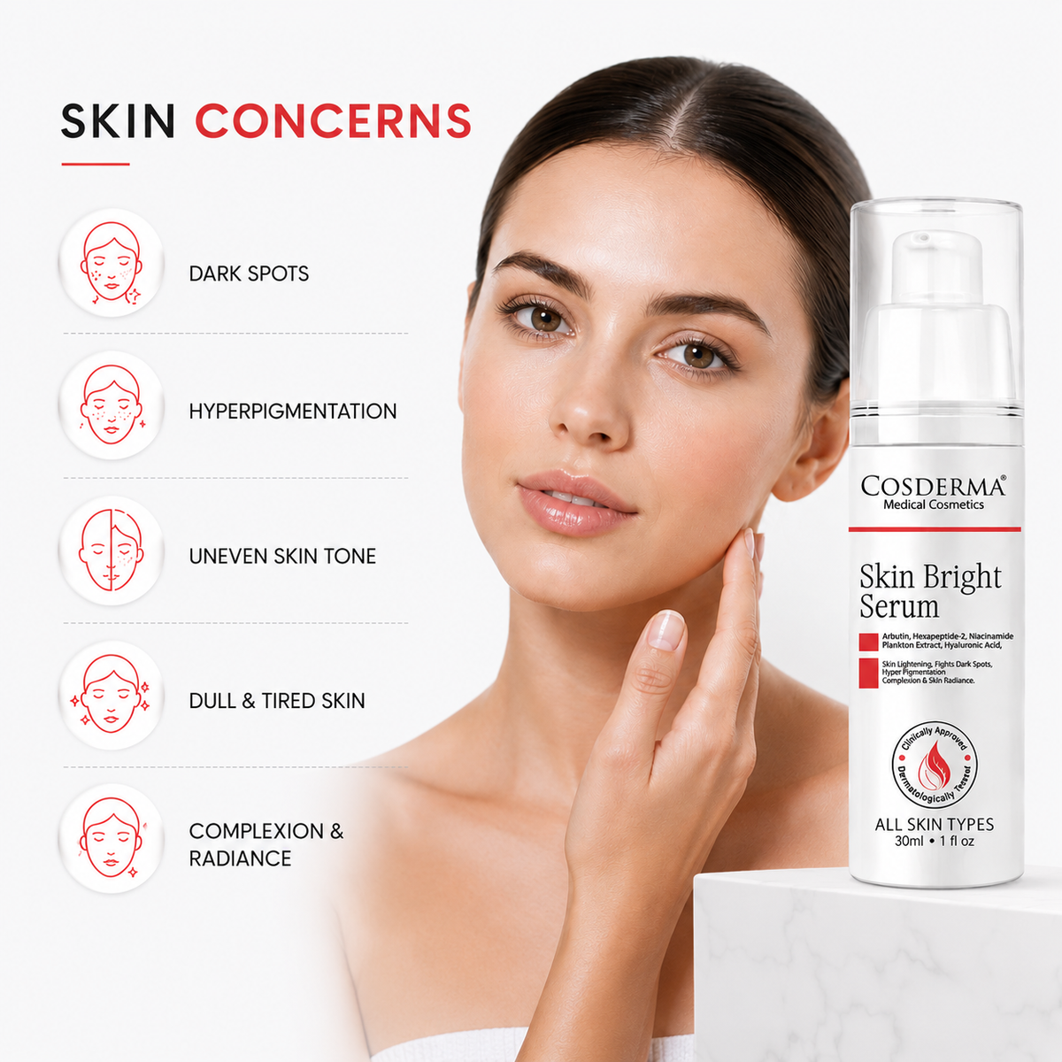 Cosderma Brightening Serum - Drops of Light | Advanced Brightening Formula