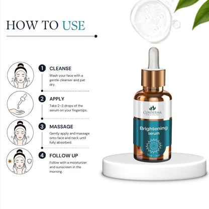 Cosderma Brightening Serum | Niacinamide & Vitamin C for Brighter Skin
