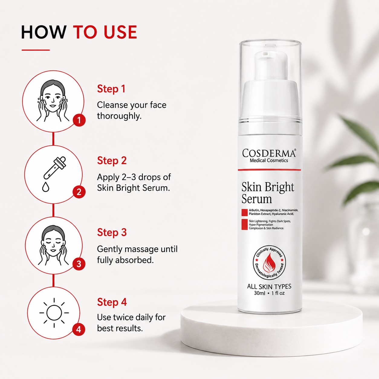 Cosderma Brightening Serum - Drops of Light | Advanced Brightening Formula
