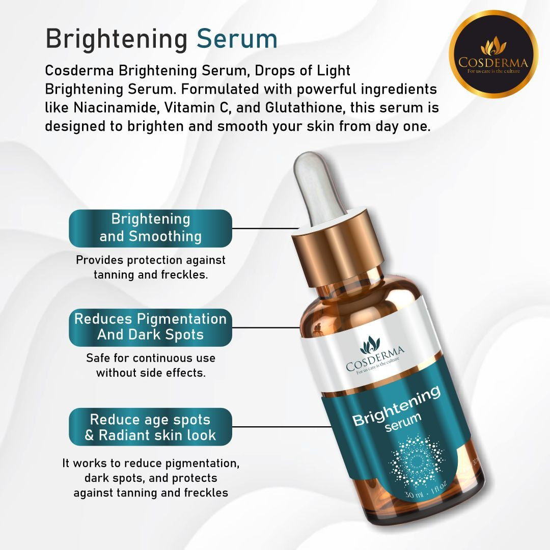 Cosderma Brightening Serum | Niacinamide & Vitamin C for Brighter Skin