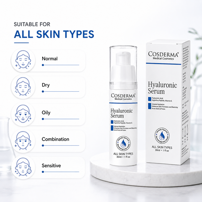 Cosderma Hyaluronic Acid Serum | Hydration, Firming & Skin Texture Enhancement