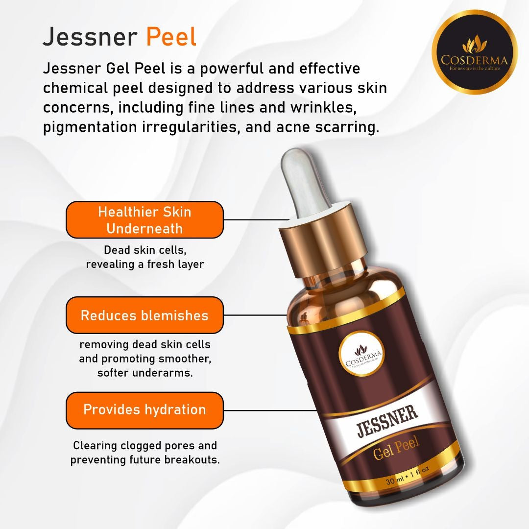 Cosderma Jessner Gel Peel – Advanced Chemical Peel for Acne Scars, Fine Lines, and Pigmentation