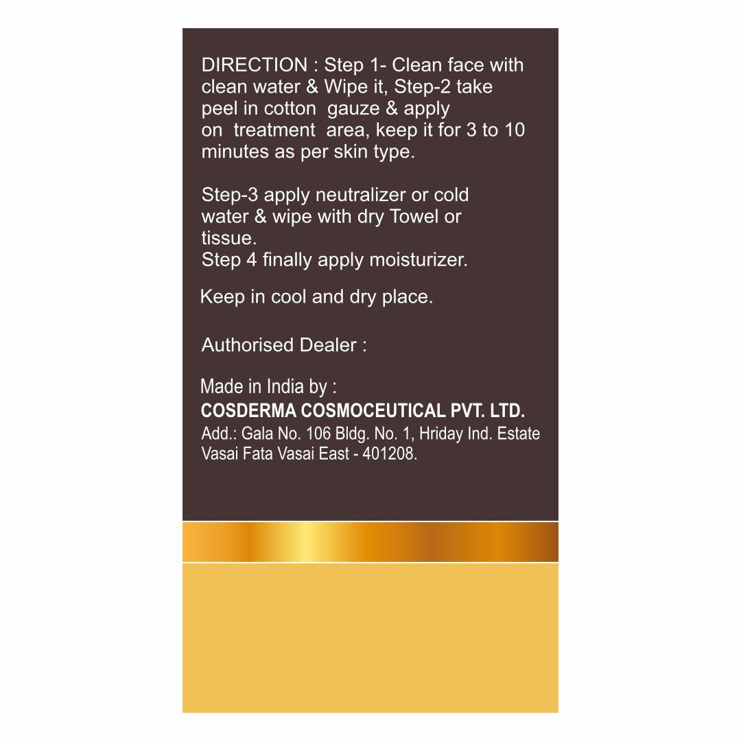 Cosderma Jessner Gel Peel – Advanced Chemical Peel for Acne Scars, Fine Lines, and Pigmentation