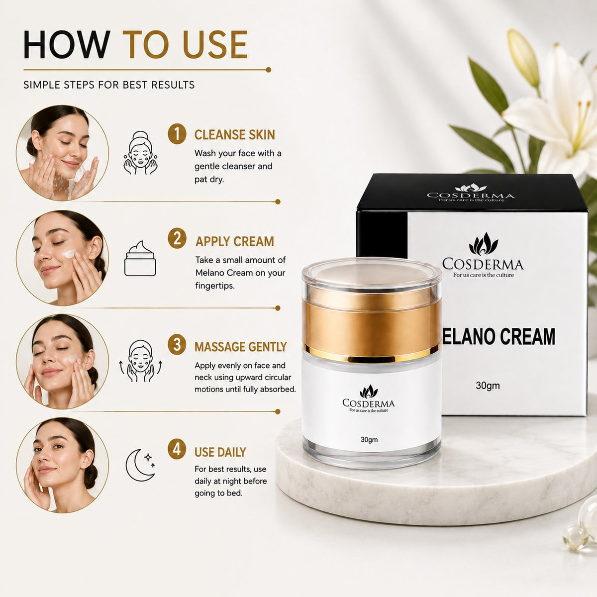 Cosderma Melano Cream - Effective Hyperpigmentation & Brightening Solution