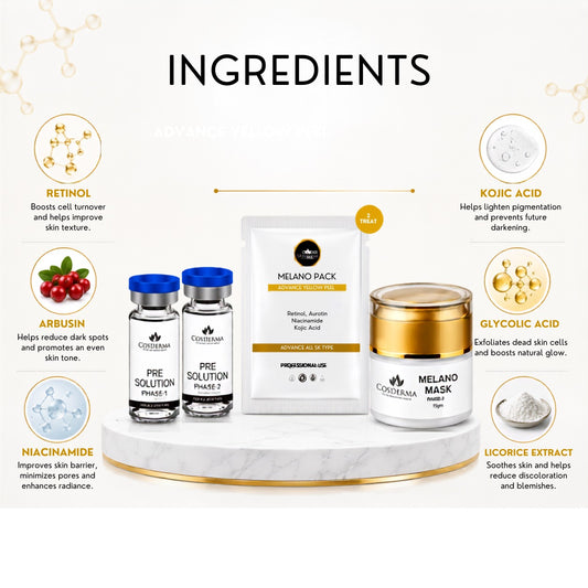 Cosderma Melano Pack - For Effective Skin Lightening, Pigmentation,Melasma| Professional Derma Pack