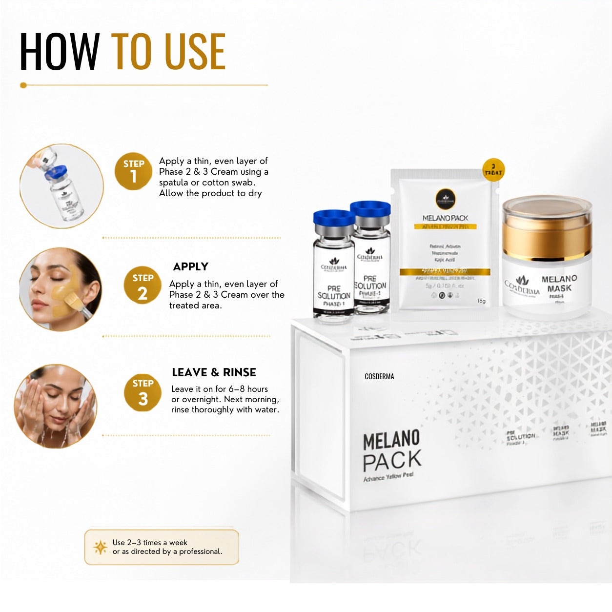 Cosderma Melano Pack - For Effective Skin Lightening, Pigmentation,Melasma| Professional Derma Pack