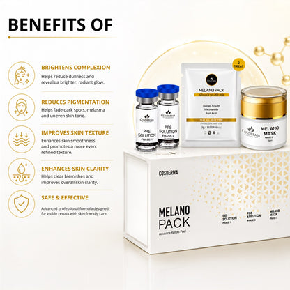 Cosderma Melano Pack - For Effective Skin Lightening, Pigmentation,Melasma| Professional Derma Pack