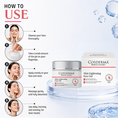 Cosderma Skin Lightening Face Gel | Anti-Aging & Even Skin Tone