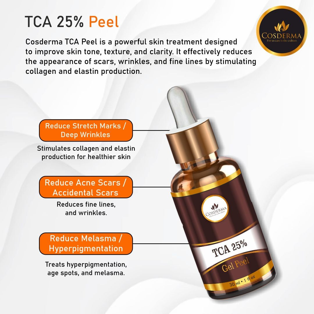 Cosderma TCA Peel for Improve Skin Tone, Texture, and Clarity | Professional Derma Peel