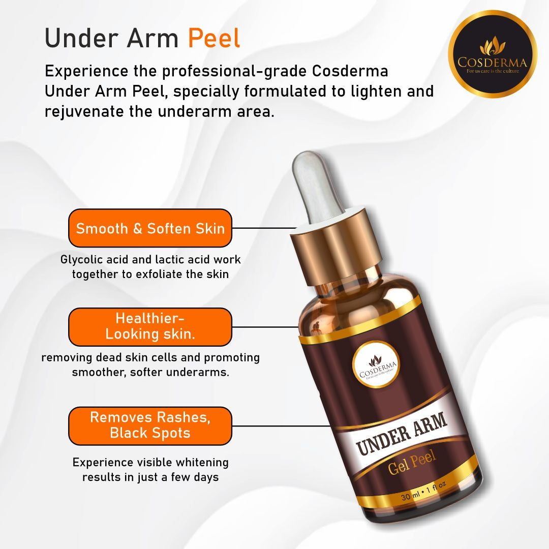 Cosderma Under Arm Peel | Lighten & Rejuvenate Dark Underarms | Professional Derma Peel