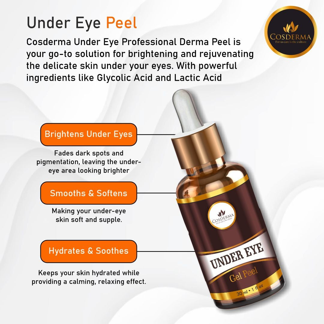 Cosderma Under Eye Derma Peel - Brighten & Rejuvenate Dark Circles | Professional Derma Peel