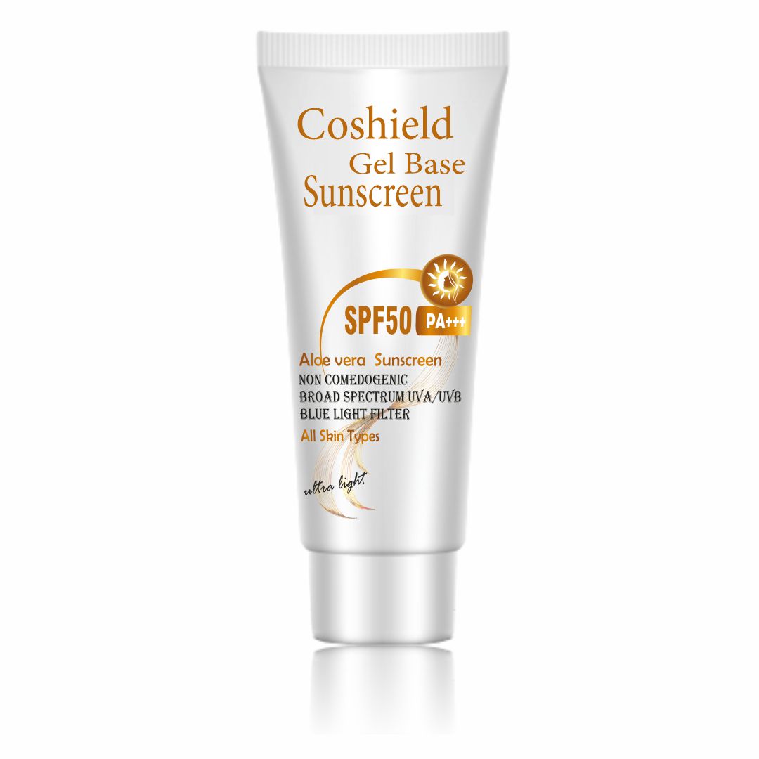 Coshield Gel Base Sunscreen SPF50 PA+++ | Aloe Vera, Non-Comedogenic, Ultra-Light Formula