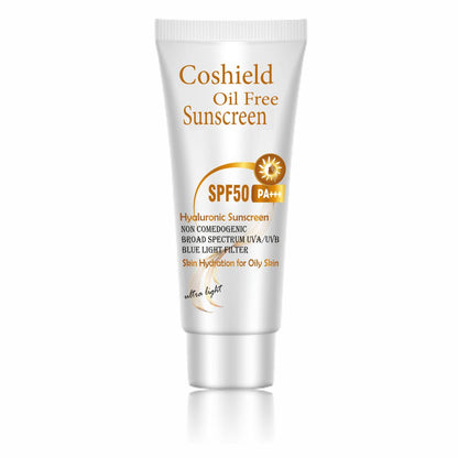 Coshield Oil-Free Sunscreen SPF50 PA+++ | Hyaluronic Acid, Non-Comedogenic, Ultra-Light Formula for Oily Skin