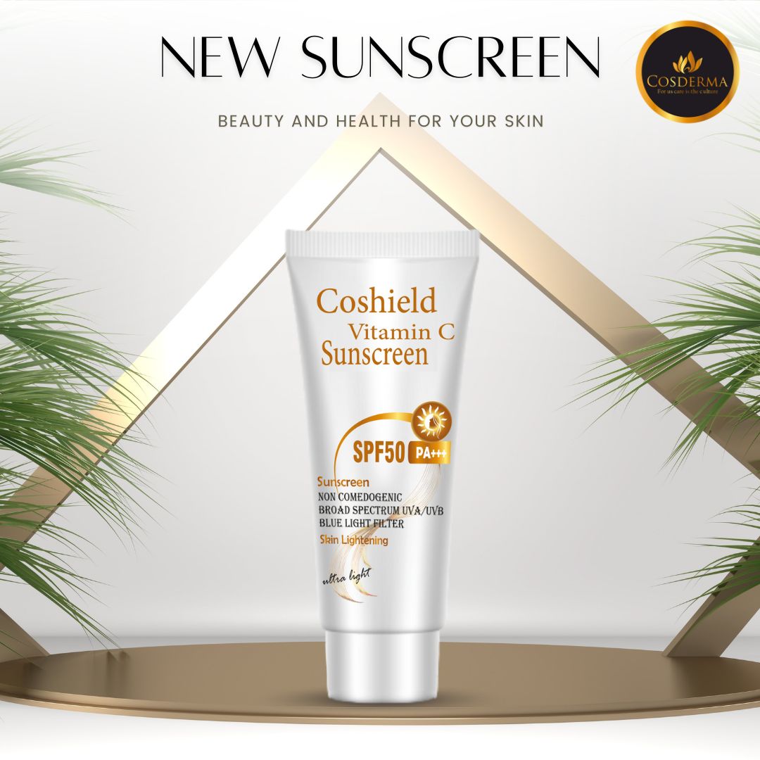 Coshield Vitamin C Sunscreen SPF50 PA+++ | Brightening & Non-Comedogenic, Ultra-Light Formula