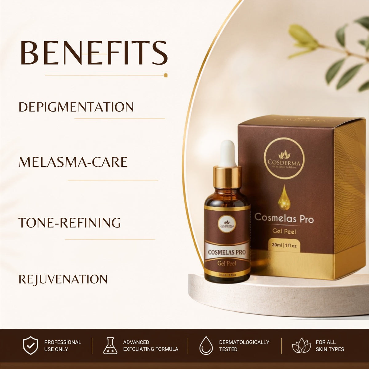 Cosderma Cosmelas Pro Peel | Effective for Melasma & Hyperpigmentation Treatment