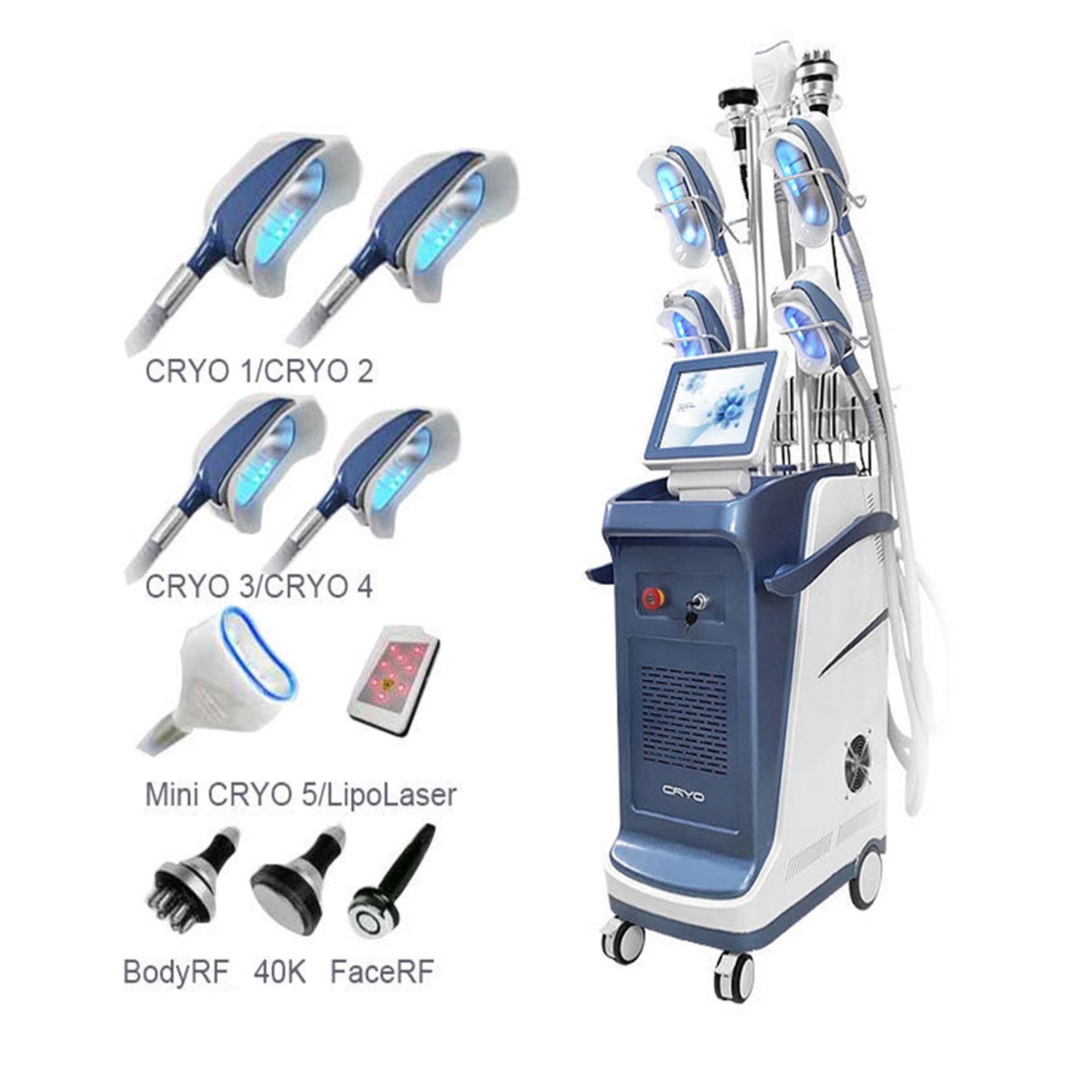 Cosderma 360° Angle Surrounding Cryolipolysis Slimming Machine - Fat Reduction & Body Contouring | CRYO + Lipo Laser + 40K Cavitation + Body RF + Face RF