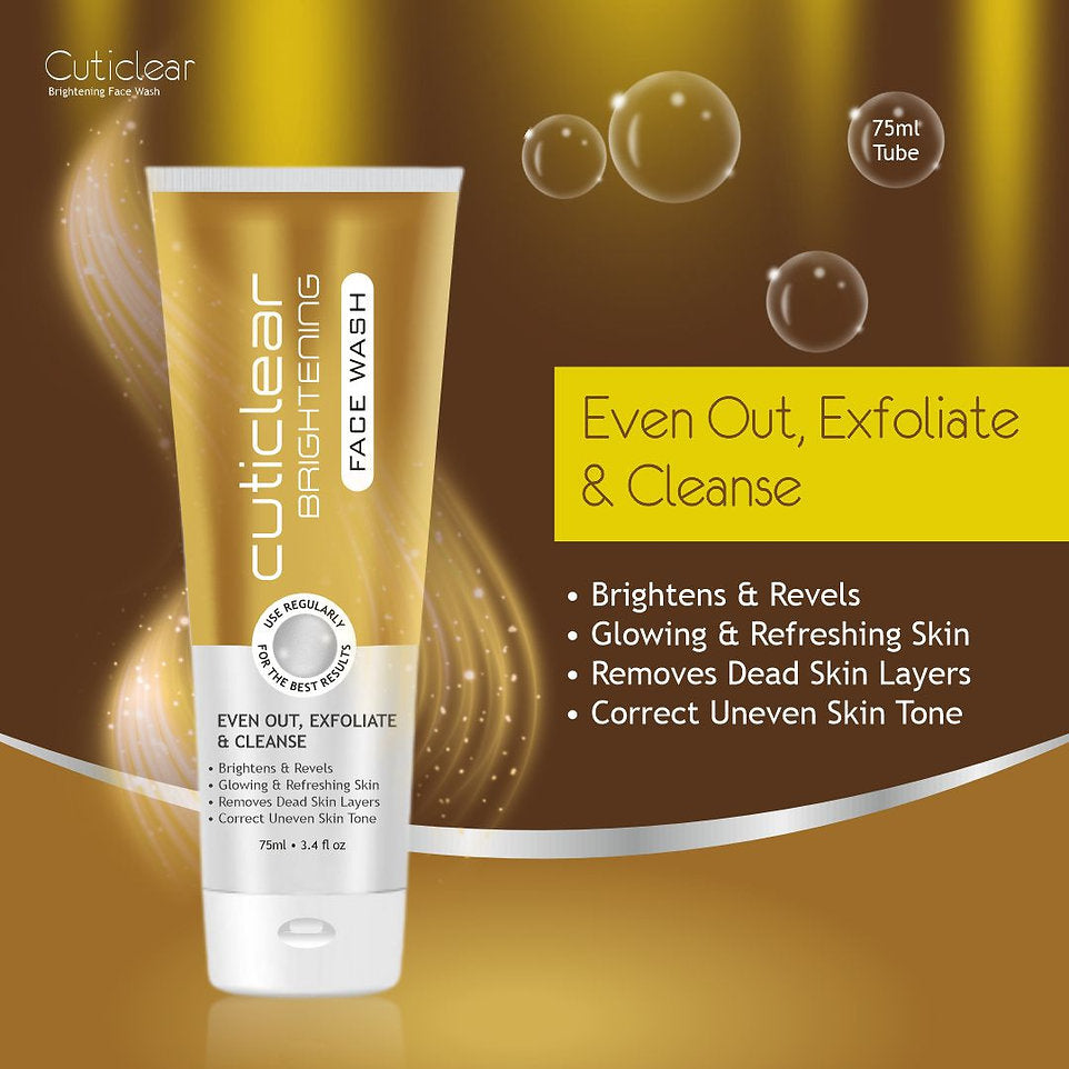 Cuticlear Brightening Face Wash | Exfoliate & Even Skin Tone