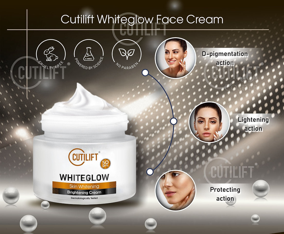 Cutilift White-Glow Skin Whitening Brightening Cream - Alpha Arbutin Skin Lightening & Glowing Face Cream