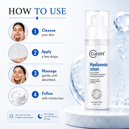 Cutilift Hyaluronic Serum - Anti-Aging, Hydrating & Skin Firming Serum