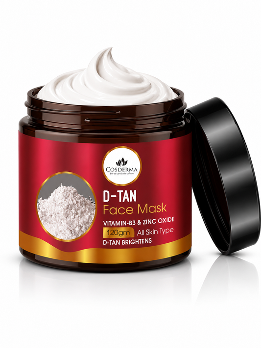 Cosderma Tan Removal Face Mask with Vitamin C, Lemon Extract & Niacinamide - 120gm