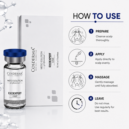 Cosderma Professional Meso Solution – EXOEXPERT HAIR (10ml x 5 Bottles)