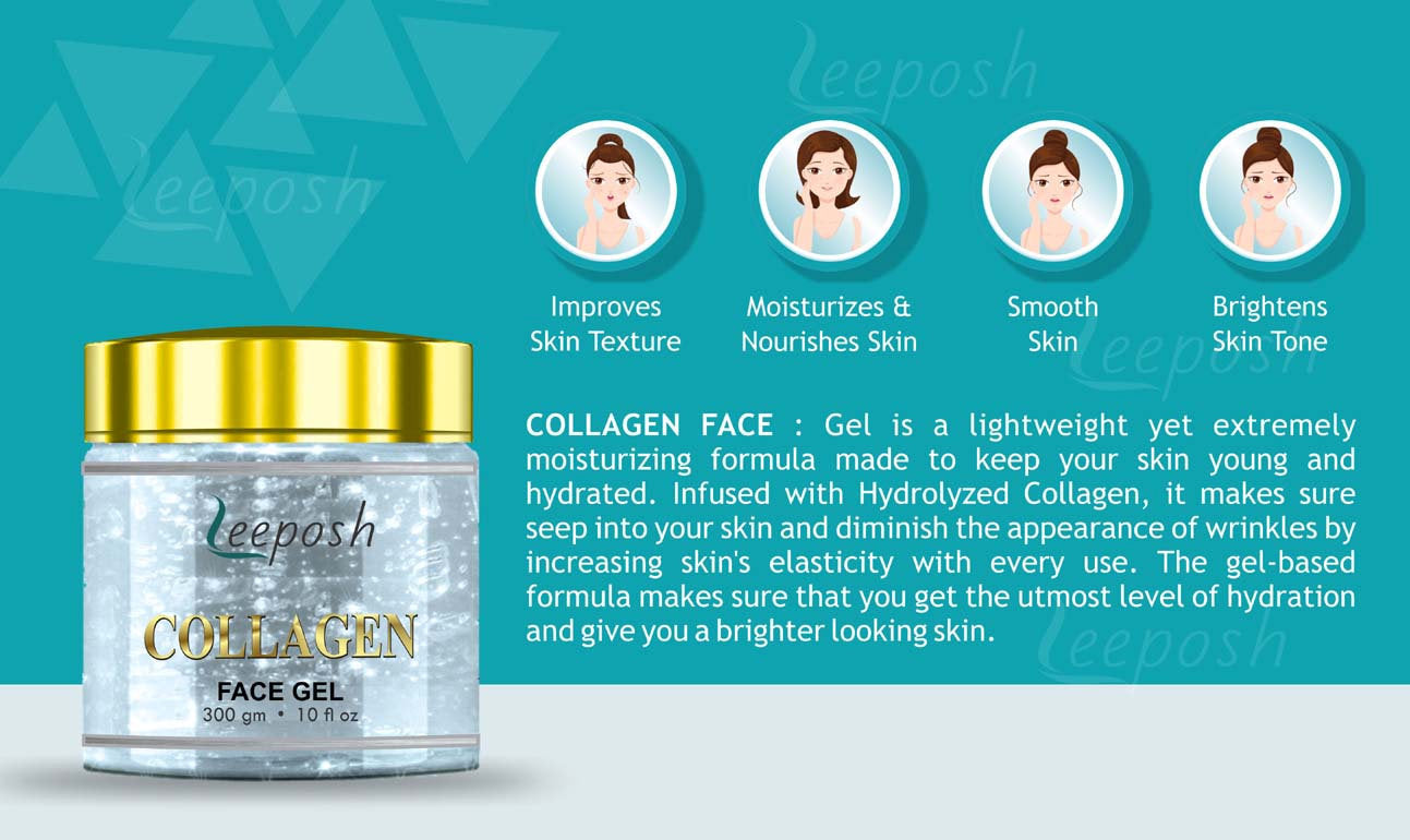 Leeposh FDA Approved Collagen Gel Cream - Anti-Aging Face Moisturizer - Day & Night