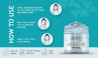 Leeposh FDA Approved Collagen Gel Cream - Anti-Aging Face Moisturizer - Day & Night