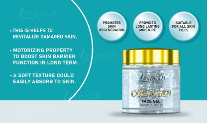 Leeposh FDA Approved Collagen Gel Cream - Anti-Aging Face Moisturizer - Day & Night