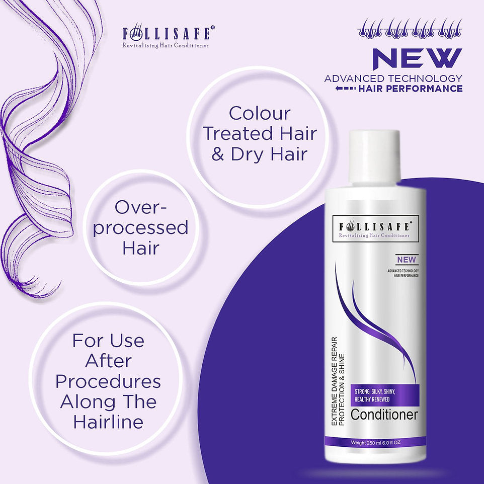 Follisafe Hair Conditioner - Advanced Damage Repair & Shine for Treated Hair