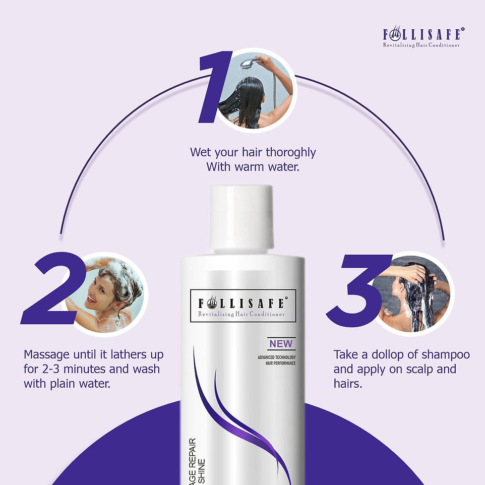 Follisafe Hair Conditioner - Advanced Damage Repair & Shine for Treated Hair