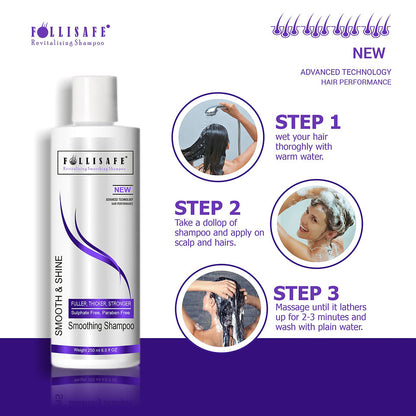 Follisafe Smoothing Shampoo – Professional Formula for Smooth and Shiny Hair