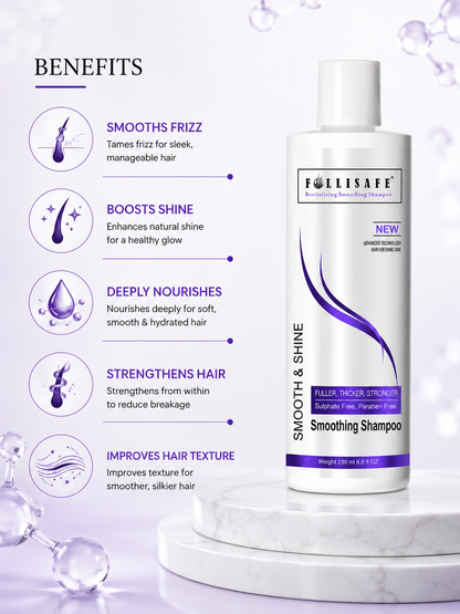 Follisafe Smoothing Shampoo – Professional Formula for Smooth and Shiny Hair