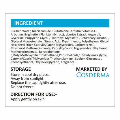 Cosderma Glutagloss Face Cream - Advanced Brightening & Nourishing Moisturizer