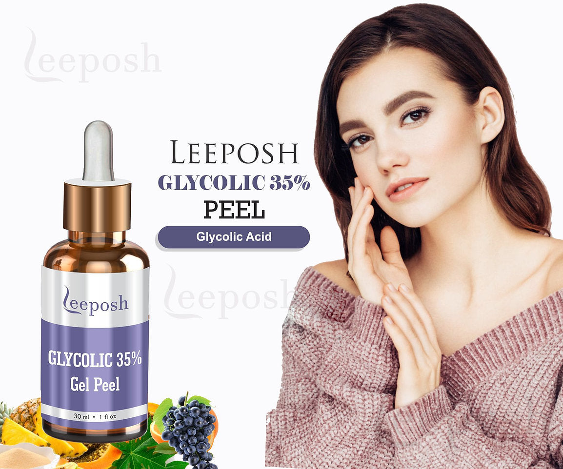 Leeposh Glycolic Acid 35% Gel Peel – AHA Facial Peel for Youthful Skin