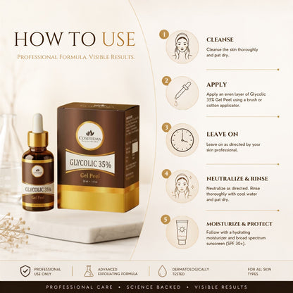 Cosderma Glycolic Acid 35% Gel Peel - Exfoliate, Smooth, & Revitalize Your Skin | Professional Derma Peel