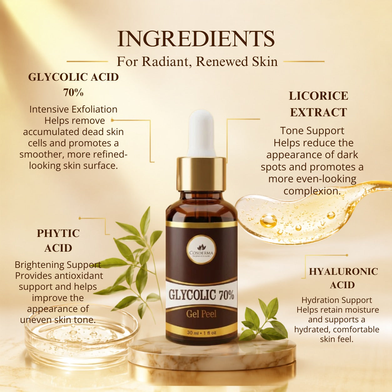 Cosderma Glycolic 70% Peel
