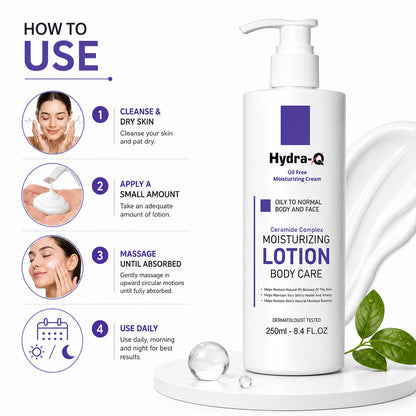 Hydra Q Oil-Free Moisturizing Cream with Ceramide Complex for Oily to Normal Skin - 250ml