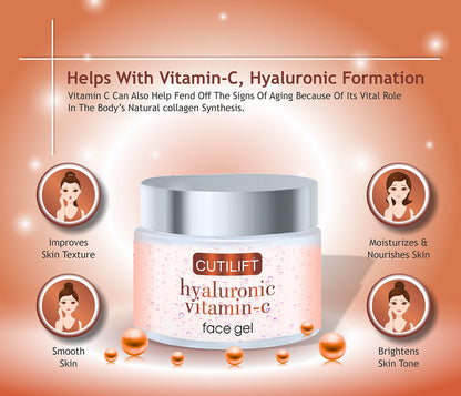 Cutilift Hyaluronic Vitamin-C Face Gel | Hydrating & Brightening Formula