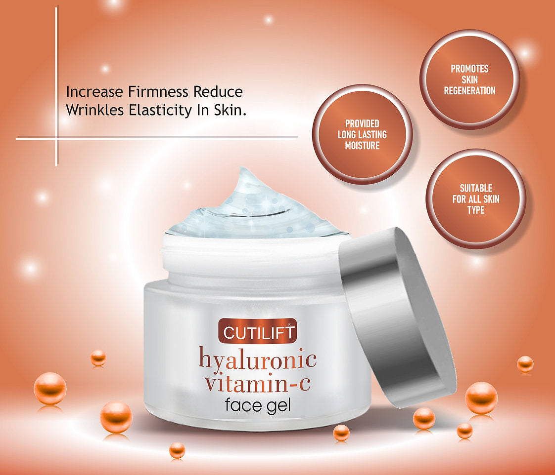 Cutilift Hyaluronic Vitamin-C Face Gel | Hydrating & Brightening Formula