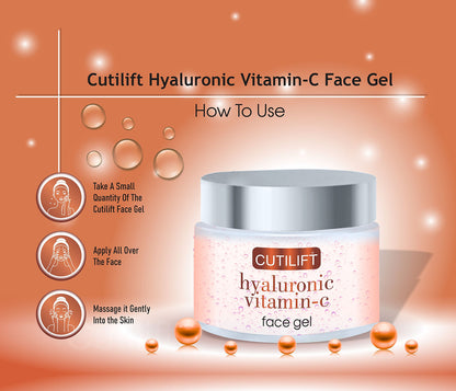 Cutilift Hyaluronic Vitamin-C Face Gel | Hydrating & Brightening Formula