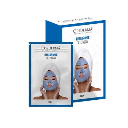 Cosderma Hyaluronic Acid Jelly Mask (10 x 35gm) – Deep Hydration & Skin Plumping Peel-Off Facial Mask