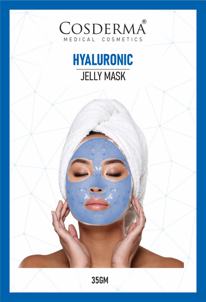 Cosderma Hyaluronic Acid Jelly Mask (10 x 35gm) – Deep Hydration & Skin Plumping Peel-Off Facial Mask