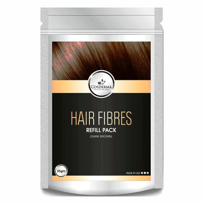 Cosderma Hair Building Fiber Refill Pack - Dark Brown | Cosderma Hair Loss Concealer
