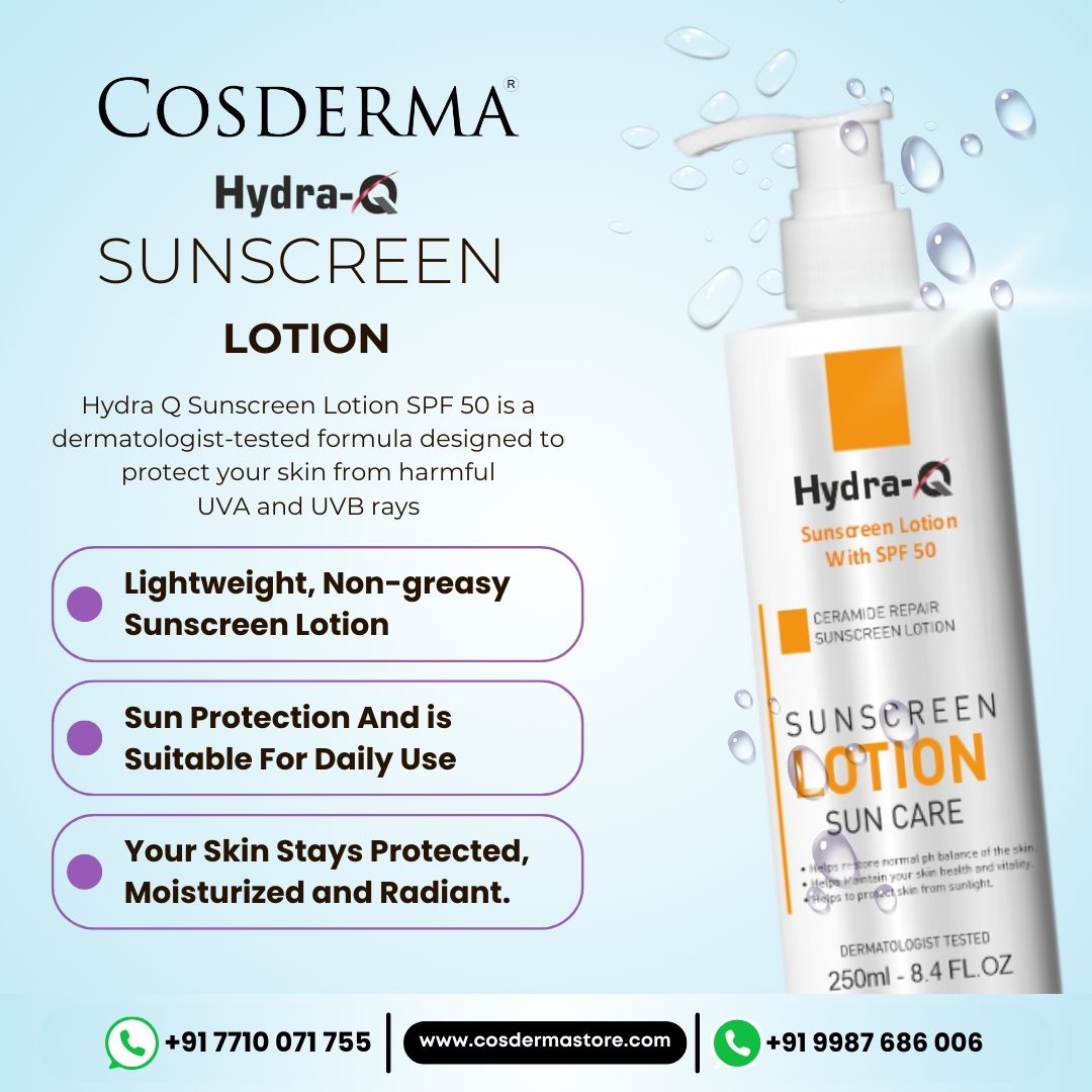 Hydra Q Sunscreen Lotion SPF 50 with Ceramide Repair - 250ml
