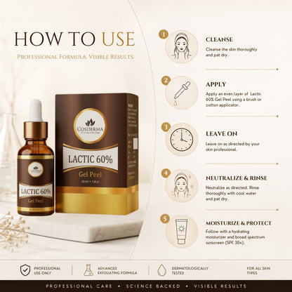 Cosderma Lactic Acid Peel - Enhance Skin Texture & Radiance | Professional Derma Peel
